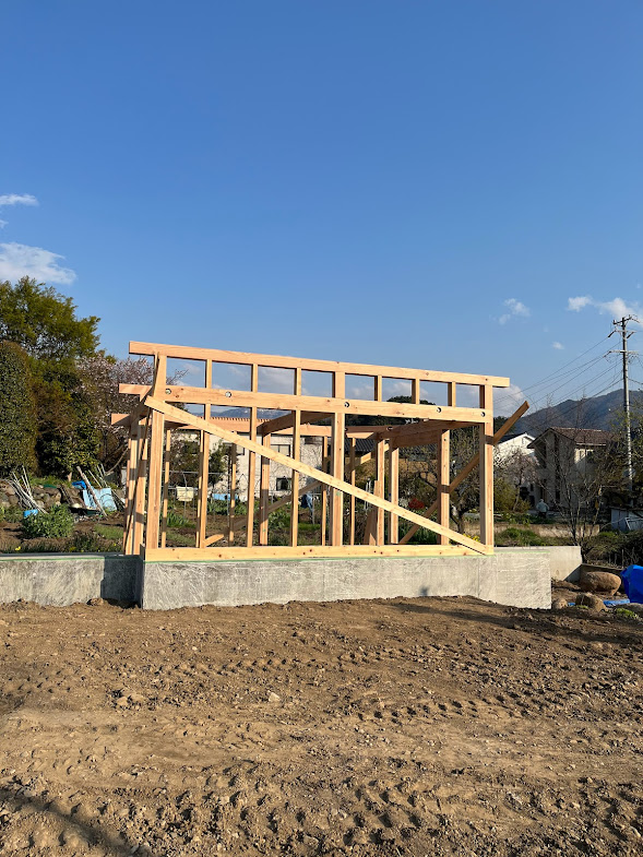 コンセプトハウスの小屋の上棟をしました！